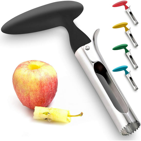 MOVKZACV 4pcs Fruit Core Remover Tool Multi-Function Fruit Corer and Pitter Remover Set with Sharp Serrated Blade Stainless Steel Pear Corer Pitter 4 Sizes 